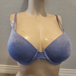 Victorias Secret Uplift Semi Demi Bra 32DD Purple Underwire Lined